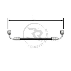 TUBO INOX 8mm -C/C- NERO L.12cm.